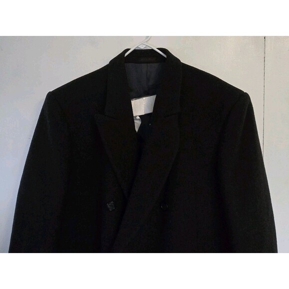 Adolfo Trench Coat Mens 46L Cashmere Wool Blend Charcoal Old Money Quiet Luxury - Picture 2 of 10